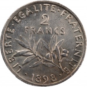 France 2 Francs 1898 Silver