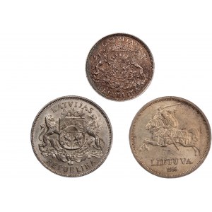 Latvia/Lithuania 1924/1926/1936 (Lot of 3 Coins)