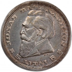 Lithuania 5 Litai 1936 Silver