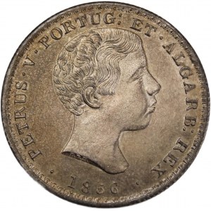 Portugal 500 Reis 1856 Silver
