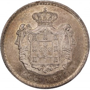 Portugal 500 Reis 1856 Silver