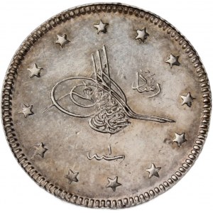Turkey Ottoman Empire 2 Kurus 1909 (AH1327/1) Silver
