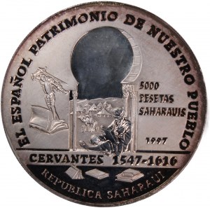 Saharawi Arab Democratic Republic 5000 Pesetas 1997 Rare Silver