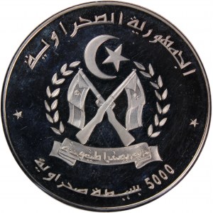 Saharawi Arab Democratic Republic 5000 Pesetas 1997 Rare Silver