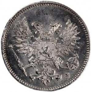 Finland 25 Pennia 1917 S Silver