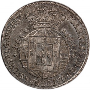 Portugal 400 Reis 1821 Silver