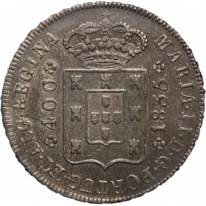 Portugal 400 Reis 1835 Silver