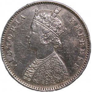 India British 1/2 Rupee 1889 B Key Date Silver