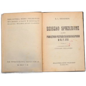 R.L. Stevenson - The Child Sold Volume I and II -Warsaw 1927