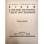 Lermontow M. - Pieśń o Kupcu Kałasznikowie - Warszawa 1934 [ wydanie bibliofilskie, okładka i ilustracje Leon Gomolicki]