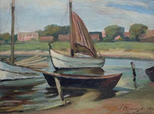 Józef Makowski, Łodzie nad zatoką w Jastarni