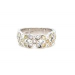 18K WHITE GOLD RING 6.41 GR WITH FANCY DIAMONDS - HR1120