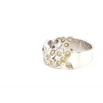 18K WHITE GOLD RING 6.41 GR WITH FANCY DIAMONDS - HR1120