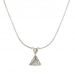 14K WHITE GOLD CHOKER NECKLACE WITH DIAMONDS - PND30404