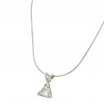 14K WHITE GOLD CHOKER NECKLACE WITH DIAMONDS - PND30404