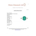 RING WITH LAB GROWN EMERALD AND DIAMONDS - RNG30301