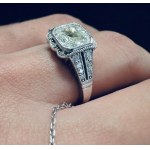 RING IN 4.26 GR VINTAGE WITH DIAMONDS AND BRILLIANTS - RNG30208
