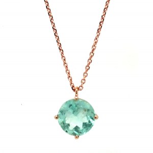 NECKLACE IN 14K ROSE GOLD 2.46 GR WITH DIAMONDS FOR 2.26 CARATS - PND40301