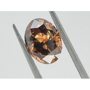 DIAMANT 2,03 CT FANCY INTENSE ORANGE BROWN - SI2* - F21201-1