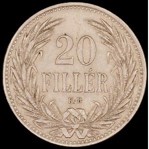 Hungary. 20 Filler 1893
