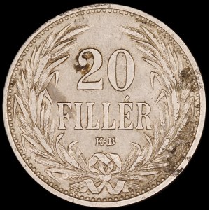 Hungary. 20 Filler 1914
