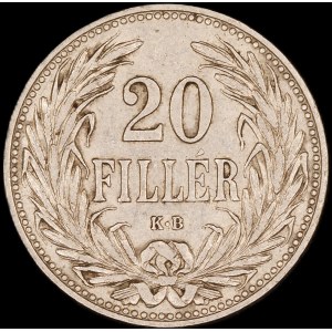 Hungary. 20 Filler 1908
