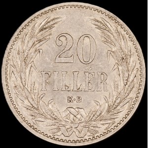 Hungary. 20 Filler 1894