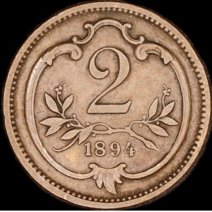 Austria. 2 Heller 1894