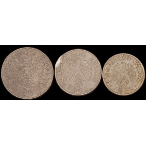 Germany. Third Reich Set 1 5 10 Reichspfennig 1940-1945