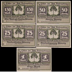 Poland. Wleń 25 50 75 Fenigow 1 & 1,50 Marek 1920