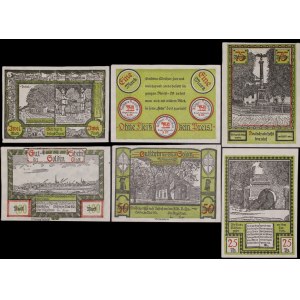 Poland. Złotoryja 25 50 75 Fenigow 2 x 1 Marek 1 x 2 Marki 1921
