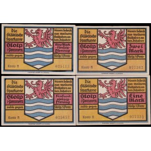Poland. Słupsk 75 Fenigow 1 1,50 & 2 Marki 1921