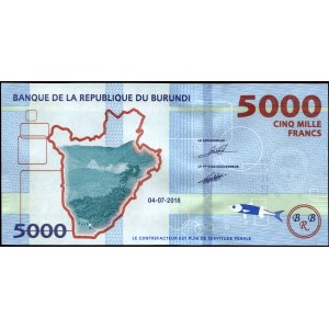 Burundi. 5000 Francs 2018