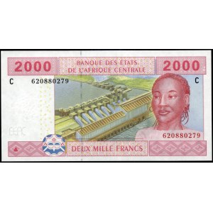 Chad. 2000 Francs 2002