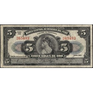 Peru. 5 Soles de Oro 1941
