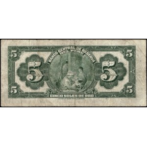 Peru. 5 Soles de Oro 1941
