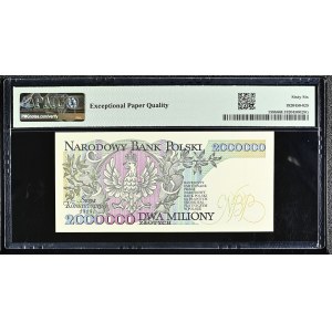 Polska. 2000000 Złotych 1992 Prefiks B Poprawiona pisownia Konstytucyjny