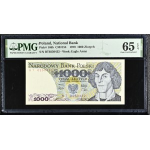 Poland. 1000 Zlotych 1979 Prefix BT