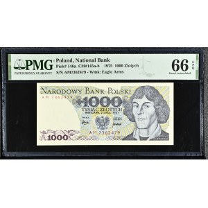 Poland. 1000 Zlotych 1975 Prefix AM