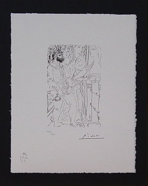 Pablo PICASSO (1881 - 1973) Trzej aktorzy z popiersiem Marie - Therese