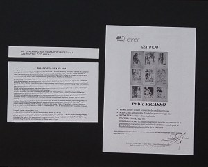 Pablo PICASSO (1881 - 1973) Stary minotaur prowadzony przez małą dziewczynkę z gołębiem