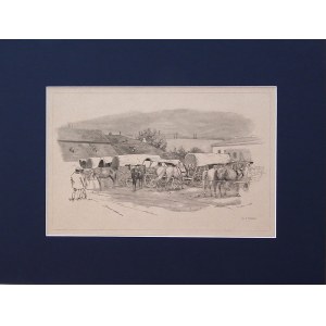 Antoni Piotrowski (1853 - 1924), Na popasie,1884