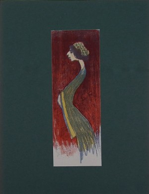 Stanisław Szreniawa-Rzecki (1888-1972), „Helena Sulima jako Jessyka w Kupcu weneckim Szekspira”`