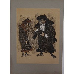 Stanisław Szreniawa - Rzecki (1888 - 1972), Józef Kotarbiński jako Shylock i Stanisław Bronicz jako Tubax w sztuce Szekspira Kupiec Wenecki