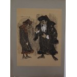Stanisław Szreniawa - Rzecki (1888 - 1972), Józef Kotarbiński jako Shylock i Stanisław Bronicz jako Tubax w sztuce Szekspira Kupiec Wenecki