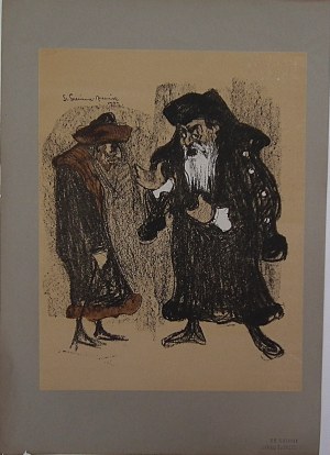 Stanisław Szreniawa - Rzecki (1888 - 1972), Józef Kotarbiński jako Shylock i Stanisław Bronicz jako Tubax w sztuce Szekspira Kupiec Wenecki