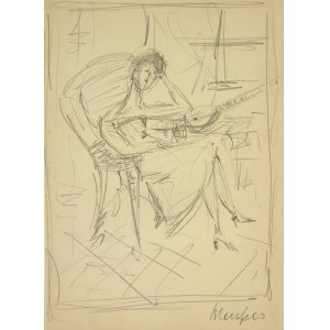 Zygmunt Józef Menkes(1896-1986),Dziewczyna z mandoliną