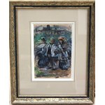 Konstantin A.Korovin(1861Moscow-1939Paris),Portrait of Fyodor Shalapin with two women,1924
