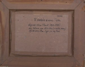 Wojciech Otton Fleck(1903-1972),W sadzie wiosną 1938