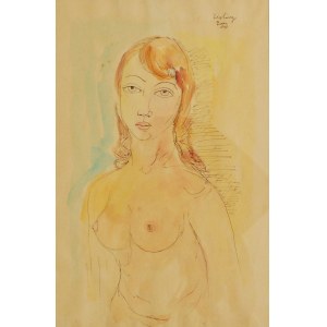 Mojżesz Kisling (1891Kraków - 1953 Sanary-sur-Mer Francja), Półakt kobiecy, 1949